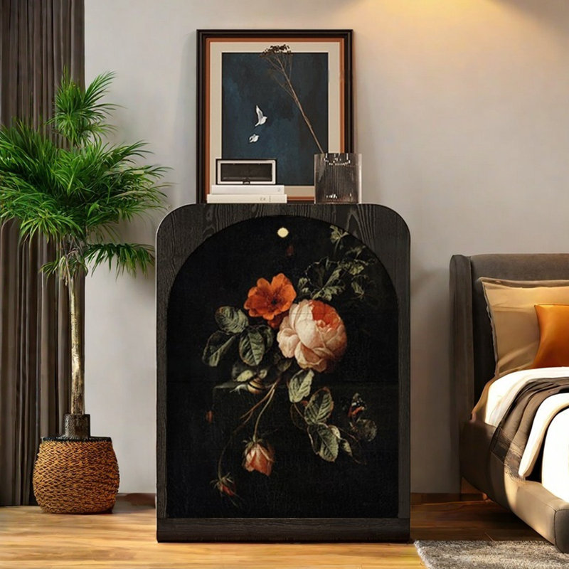 Modern Three-Drawer Single-Door Storage Cabinet