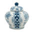 D9.1x9.1 "Pot en porcelaine avec motifs floraux bleus et blancs