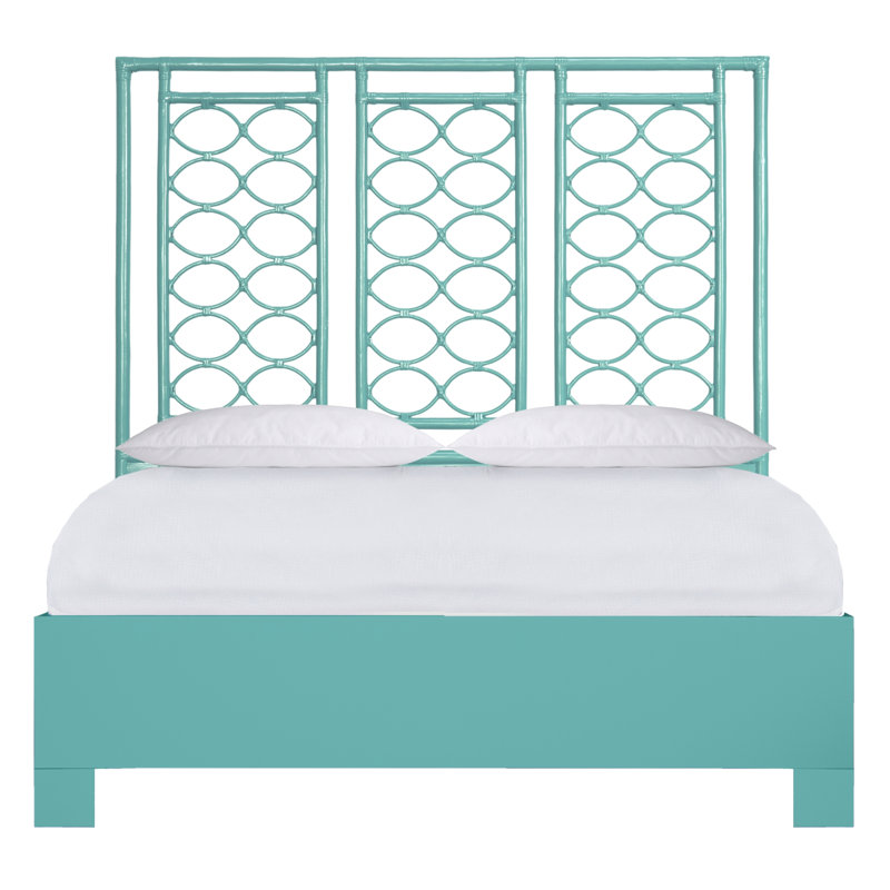 Infinity Low Profile Standard Bed, Turquoise, Queen