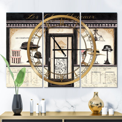Horloge murale traditionnelle Les Chic Chapeaux