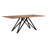 Amina Walnut Metal Base Dining Table