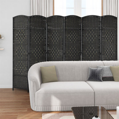 271cm W x 180cm H 6 - Panel Solid Wood Folding Room Divider