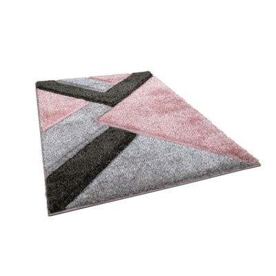 Hudnall Geometric Shag Area Rug