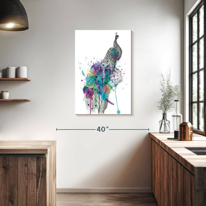 Brampt Peacock Splash, H 36 po x l 24 po