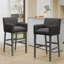 Tabouret de bar rembourré avec accoudoirs et repose-pieds-851777778-850143041