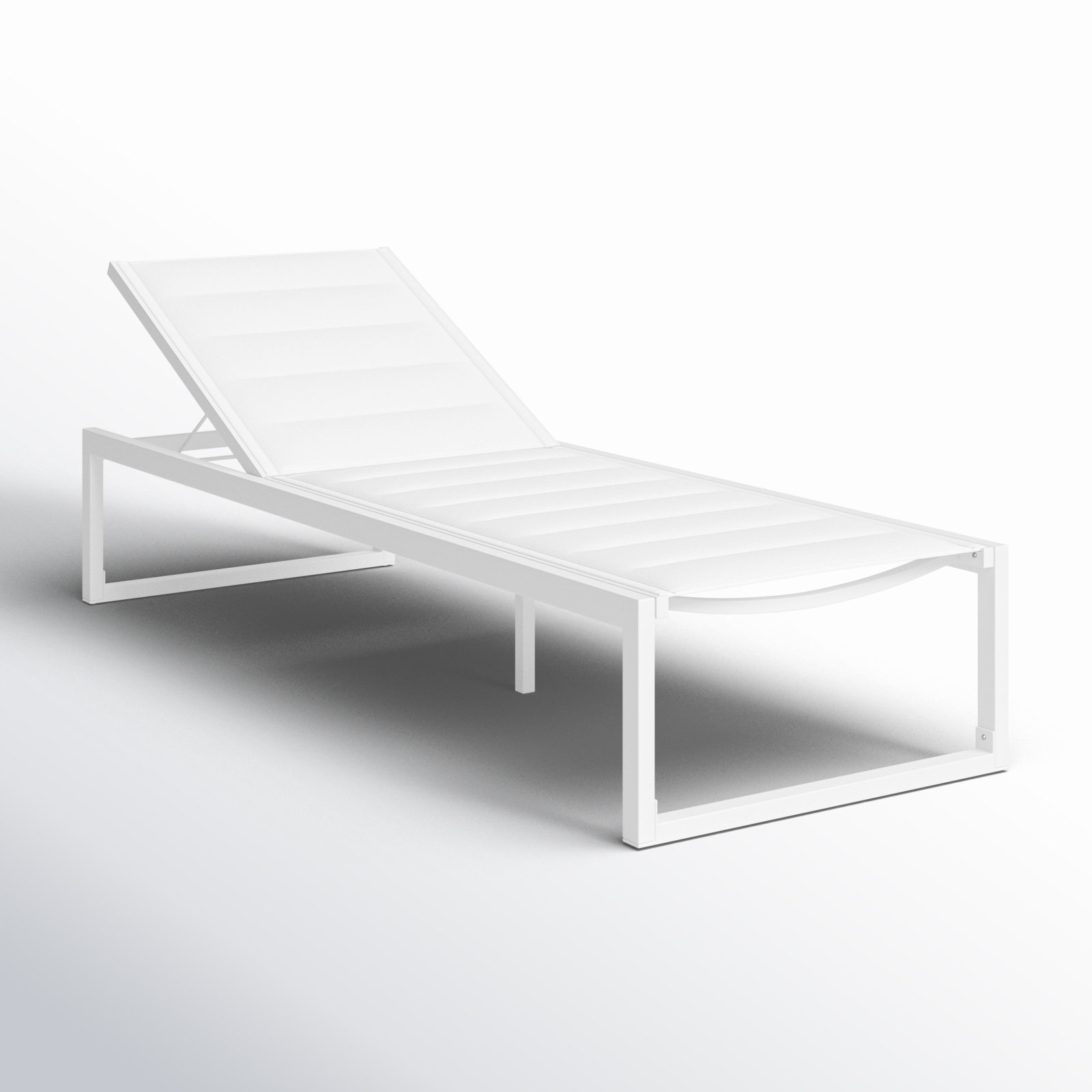 Armando Outdoor Aluminum Chaise Lounge, White
