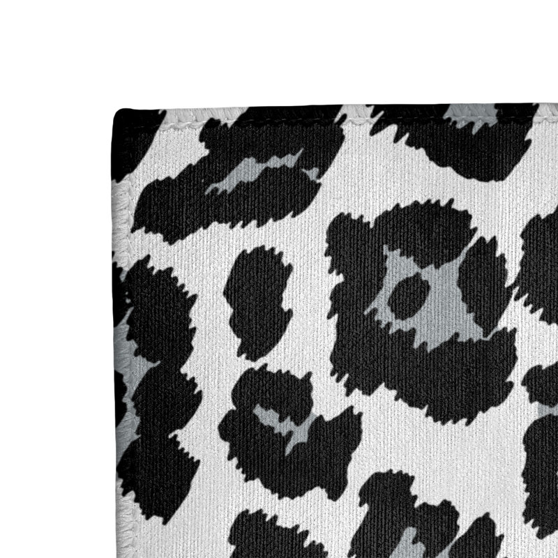Blanc imprimé animal/noir/Tapis décoratif grise, Rectangle 3 pi x 5 pi