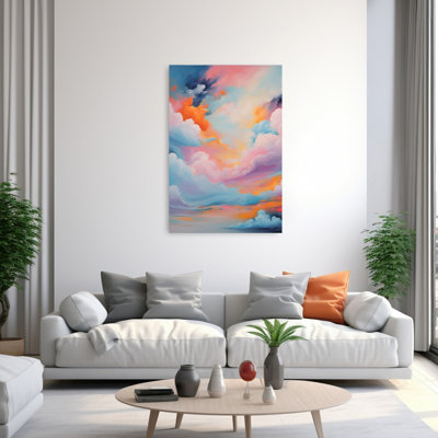 «Dreamy Pastel Sky Abstract Colorful Dreamy Sunrise Sunset», reproduction d'art