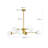 8-lamp white gold adjustable iron pendant light
