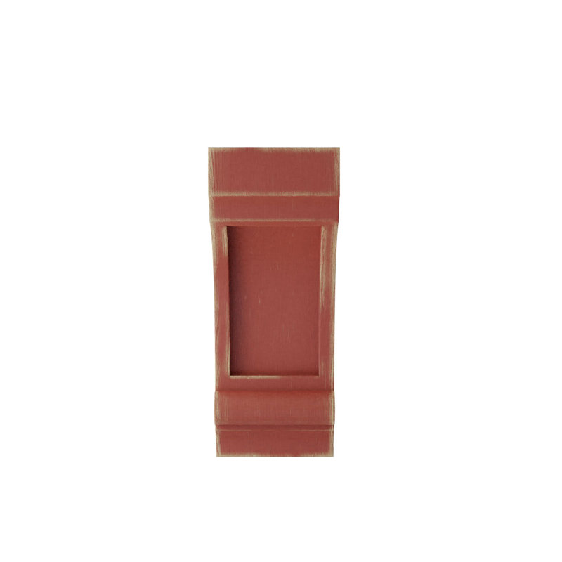 Support Diane / corbeau, H 12 po x l 4,75 po x P 6 po, Rouge usé
