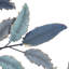 Décoration murale feuille de métal bleu avec tiges noires