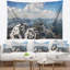 Tapisserie panorama en vert paysage à ressorts-28487211