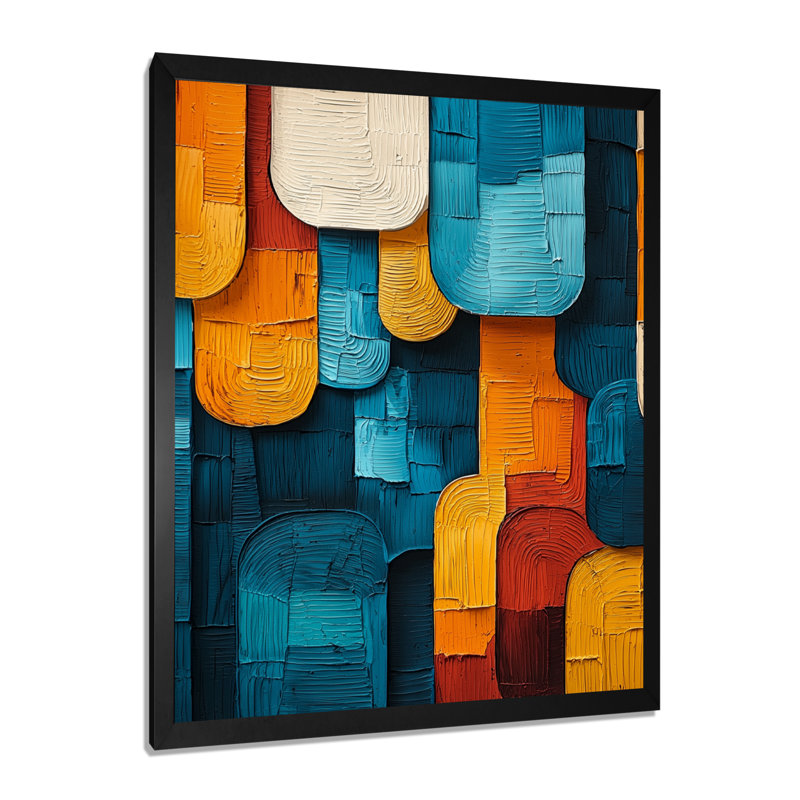 Omaris - Abstract Canvas Wall Art, Black, 20" H x 12" W, Reproduction encadrée d'une seule photo
