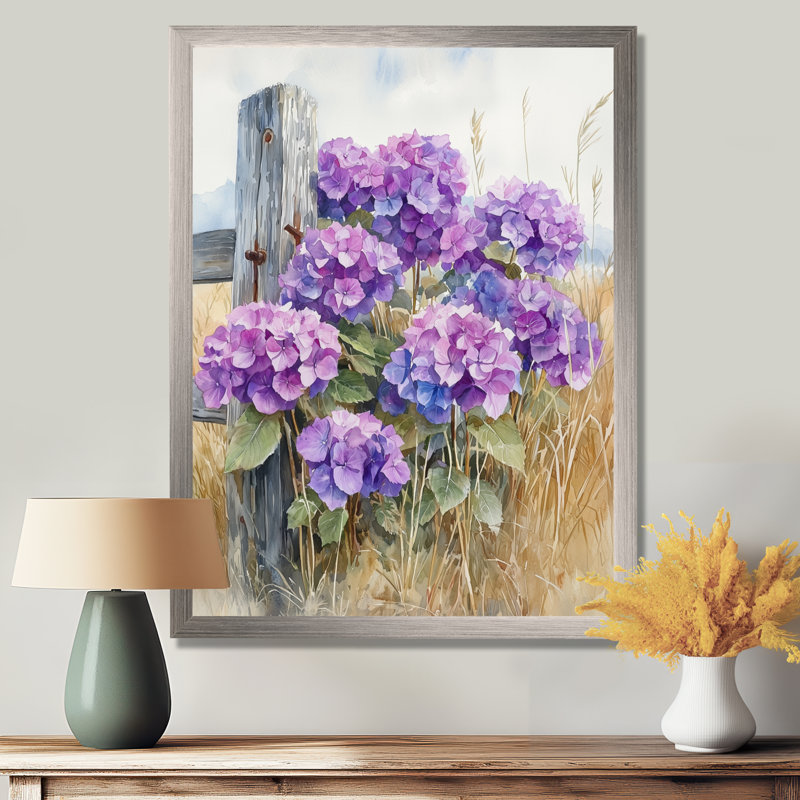 Emily - Floral Wall Art, Reproduction encadrée d'une seule photo, Argent argent, H 32 po x l 24 po