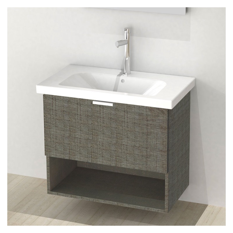 Ensemble de meuble-lavabo simple 32 "Open, Chêne gris