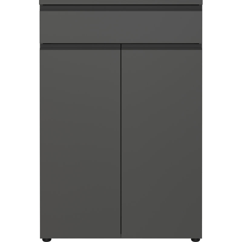 Bonares 81cm Wide File Cabinet, Matt black