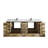 Malibu 84'' Double Bathroom Vanity with Top-76007451