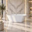 Baignoire de trempage autoportante en acrylique 55 po-137865193