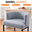 Tabouret de bar 25,2 po à dossier bas gris et structure en métal Chenille-905729750