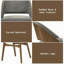 Ensemble de 2 chaises d'appoint en tissu et noyer foncé Delmon