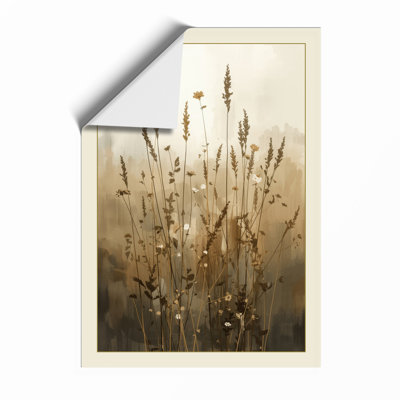 Dried Grasses in Autumn Botanical - Framed Print