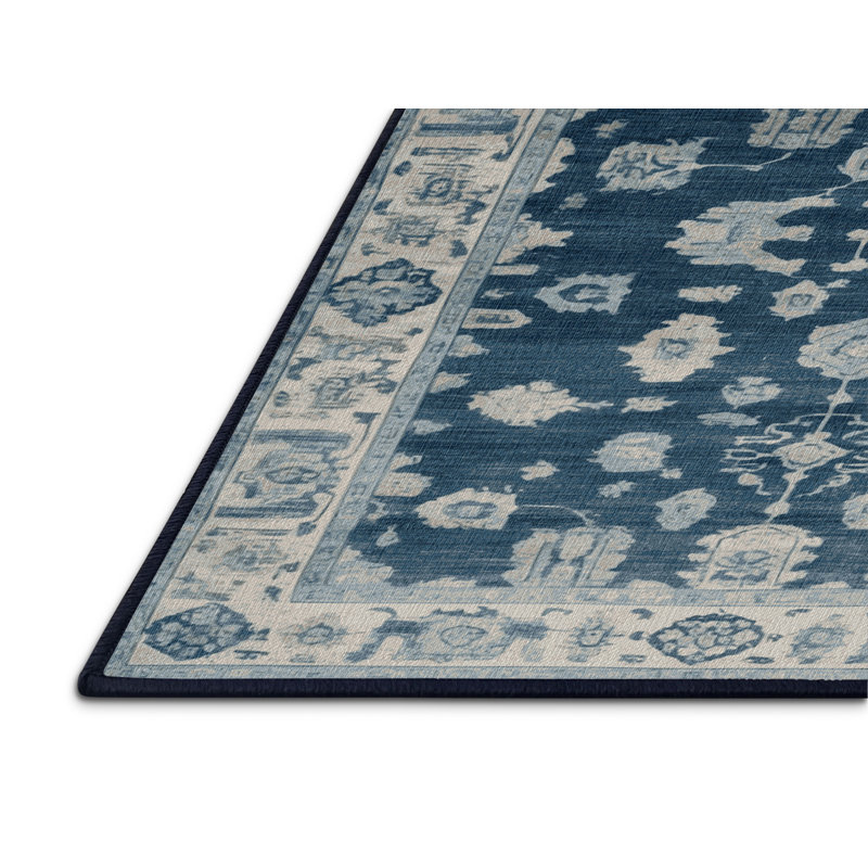 Machine Washable Overdyed Gray Area Rug, Rectangle 7' x 10'