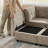 Chenille Upholstered Sectional Sofa With Storage Console-120142614