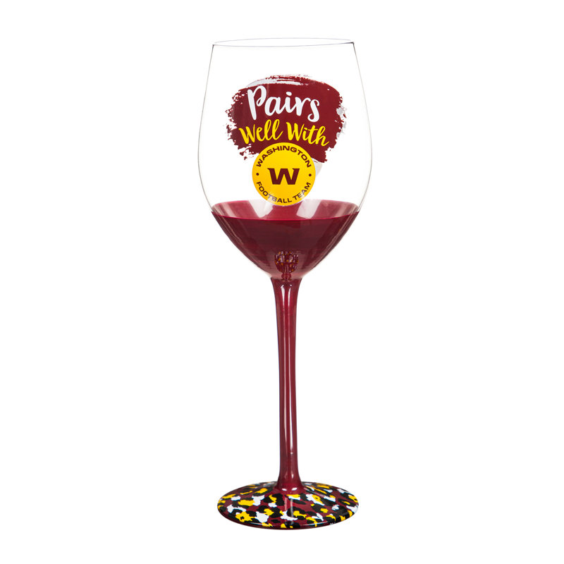 NFL 17 oz. Verre à vin avec boîte-cadeau, Équipe de football de Washington