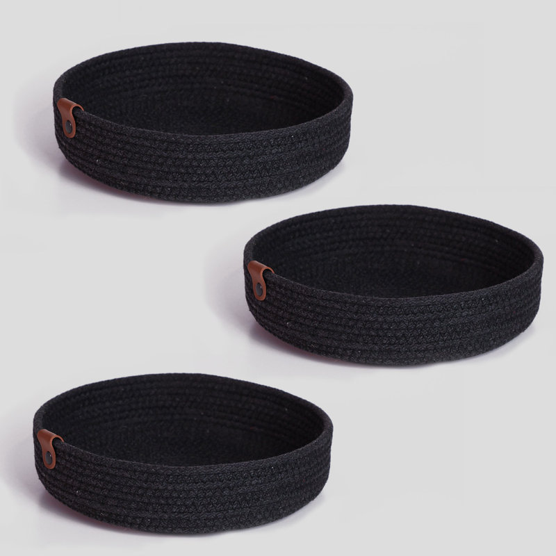 Raneem Cotton Tray, Black