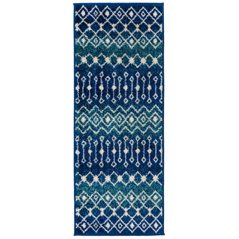 Geometric Indoor Rug, Runner 2' x 5'