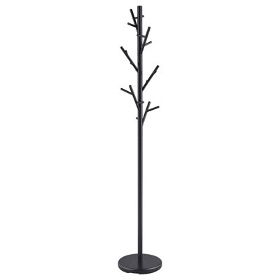 Black Coat Rack With 18 Hooks