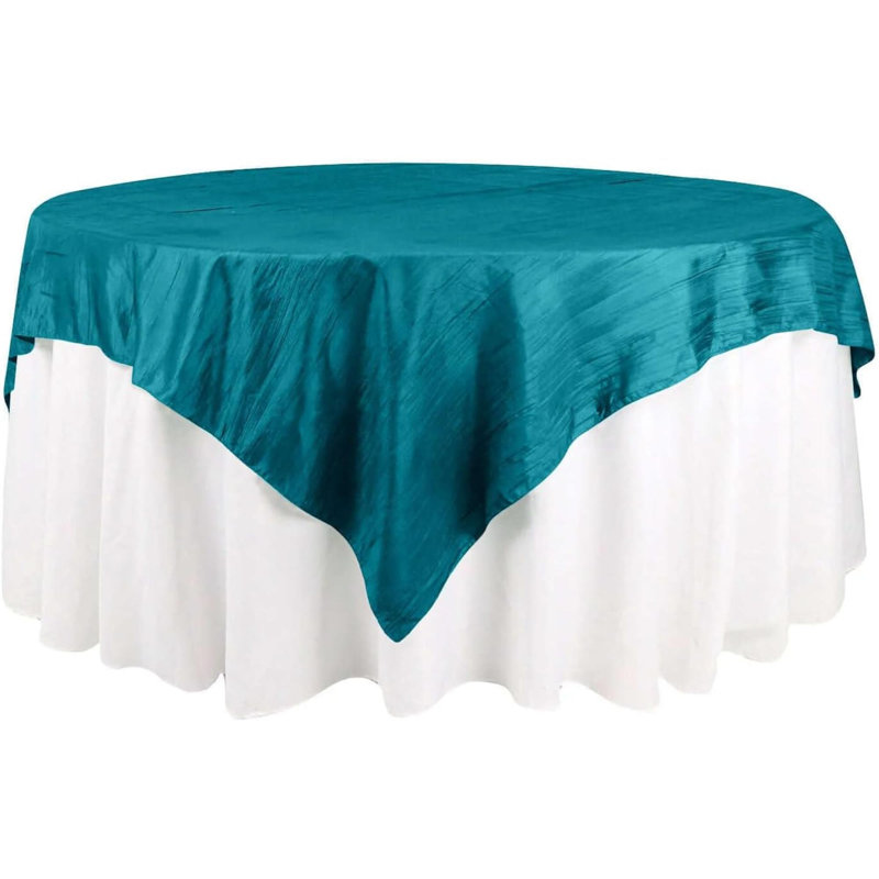 Nappe carrée de 72 po x 72 po, bleu sarcelle et accordéon, Vert