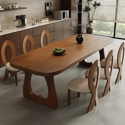 Solid wood rectangular pine dining table
