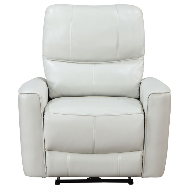 Fauteuil inclinable électrique rembourré, Power - Push Button, Grey Faux Leather, Grey
