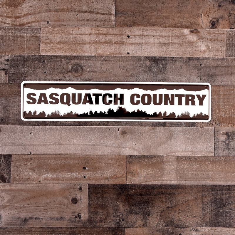 Sasquatch Country Road Tin Street Sign Rustic Cabin Bigfoot Man Cave Home Decor Sasquatch Country Road Tin Street Sign Rustic Cabin Bigfoot Man Cave Home Decor