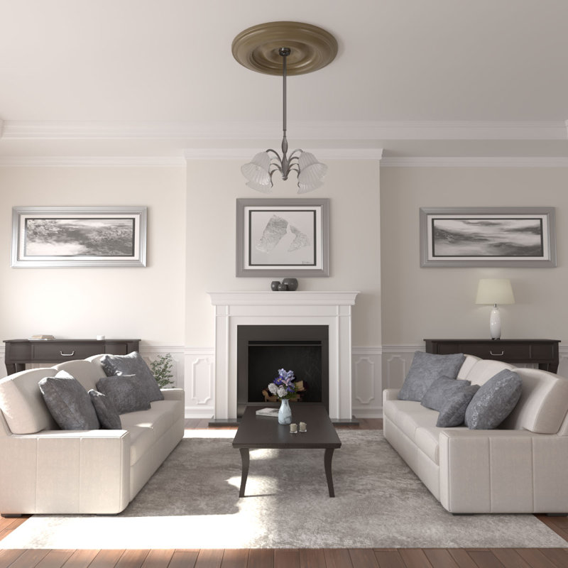 Médaillon de plafond Endurathane Classic, DO 44 1/2 po x P 4 po x P 4 po (convient aux auvents jusqu'à 8 1/4 po)