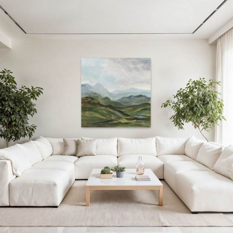 Art contemporain haute montagne, H 48 po x l 48 po