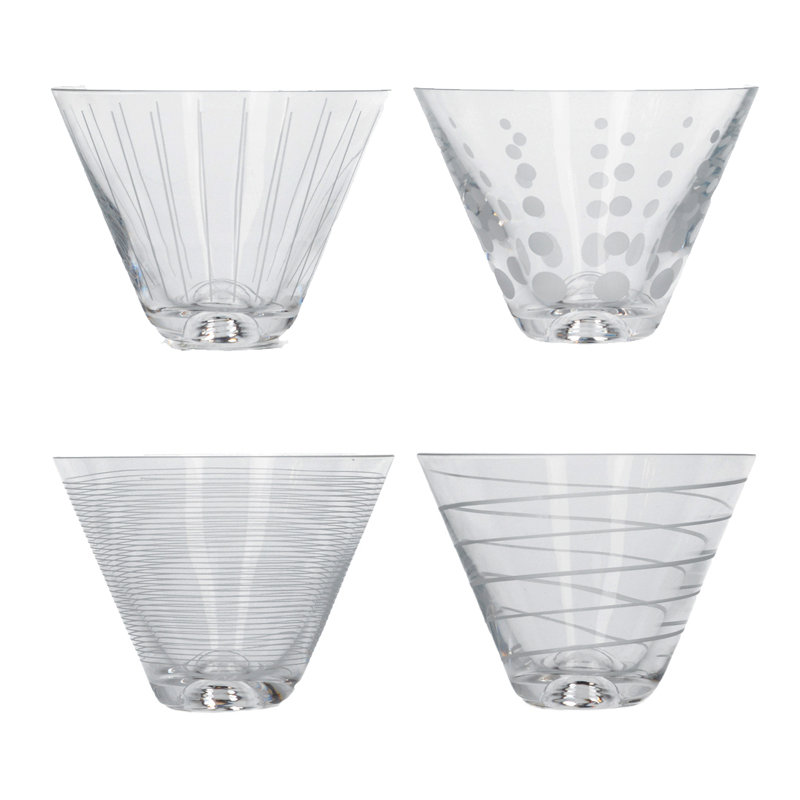 Mikasa Cheers Pack Of 4 Stemless Martini Glasses