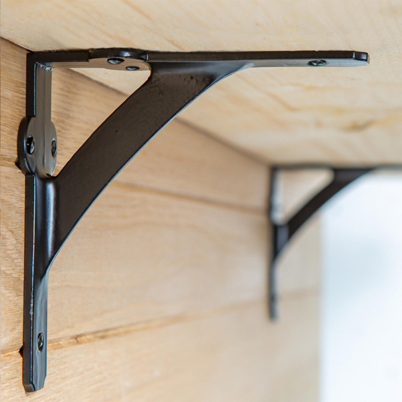Hammer & Tongs - Iron Shelf Bracket - D150mm, Black