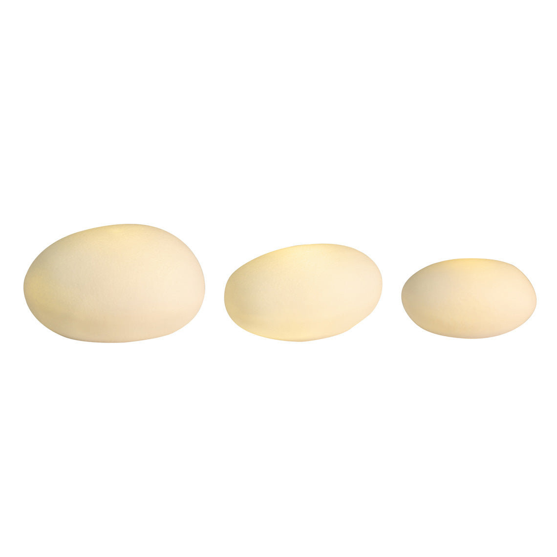 Räder Light Pebbles - Set of 3 - Matte Porcelain with LED Light & Reviews | Wayfair