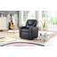 Fauteuil inclinable pour enfants, PVC noir