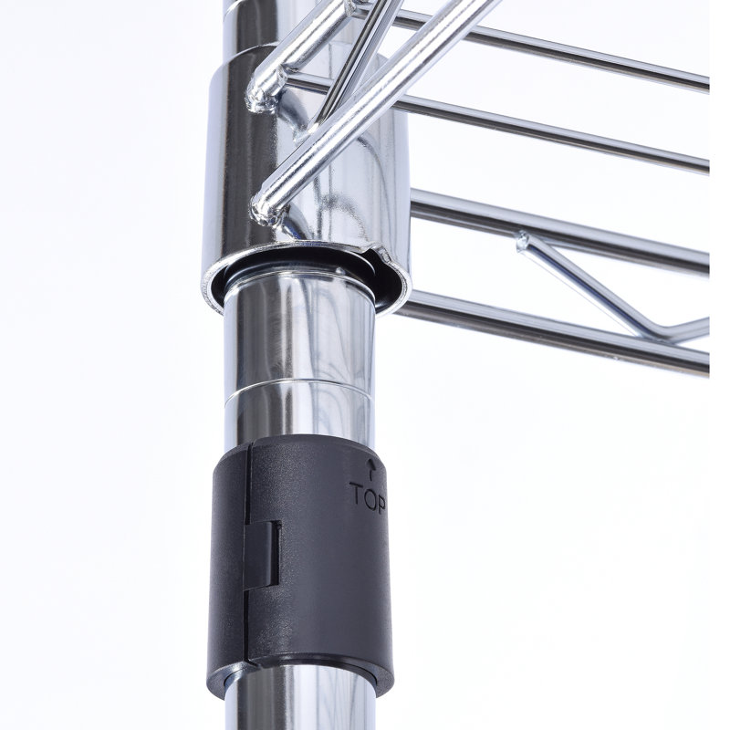 Chrome Light Duty Adjustable Wire Shelving Unit, 32" H x 20" W x 12" D