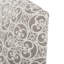 Printed Linen Manual Push Back Recliner Chair for Living Room, Bedroom & Office, Upholstered Recliner with Rolled Arms and Adjustable Footrest