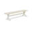 6 Piece Kitchen Table & Chairs Set Contains a Rectangle Wooden Table and 4 Grey Linen Fabric Parson Chairs with a Bench, Wire brushed Linen White-85265054-85265046