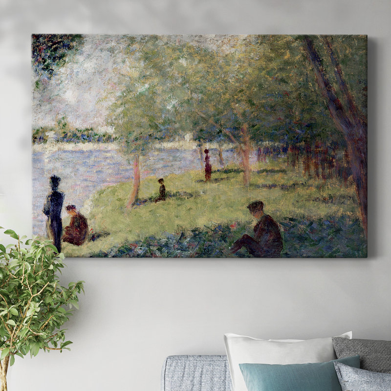 Étude pour dimanche sur la Grande Jatte - Toile tendue avec châssis, H 12 po x l 18 po