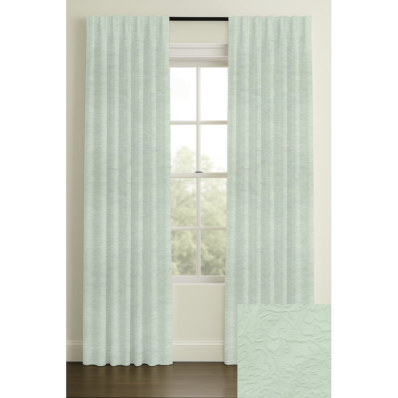 Rod Pocket/Back Tab Double Lining Cotton Matelesse, Ivoire, L 50 po x L 84 po