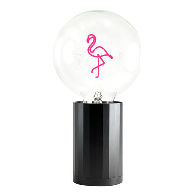 Lampe de table rouge avec base FLAMINGO