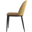 Chaise de salle à manger rembourrée moderne, chaise d'appoint à dossier courbé de style Mid-Century, pieds d'appoint en bois massif de cuisine minimaliste-483751077