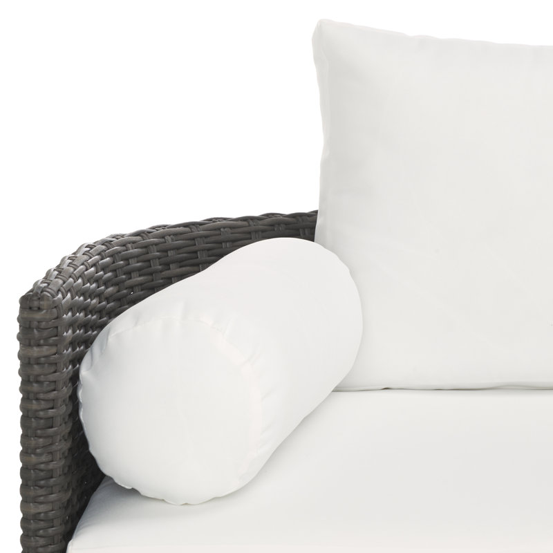 Anguilla Wicker Outdoor Chaise Sectional, Dark Gray