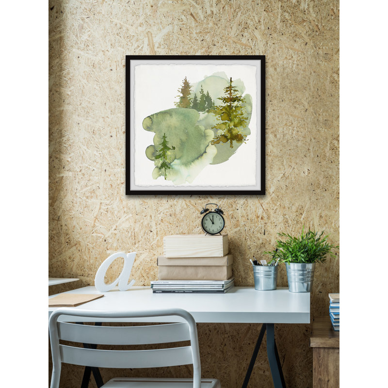 Green Winter - Single Picture Frame Painting, 30cm H x 30cm W